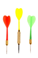 Darts isolated on white background