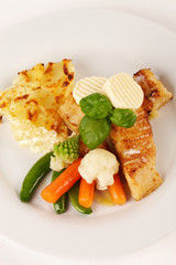 Viktoriabarschfilet mit Kartoffelgratin