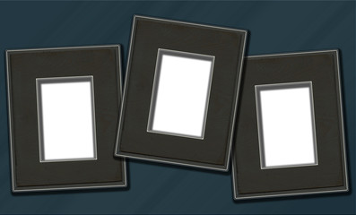 Foto Rahmen Holz blau