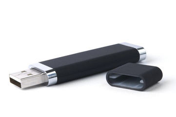 usb flash over white background