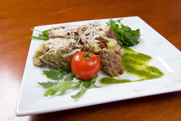 meat loafs with vegetable