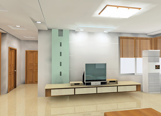 A kind of interior design plan (living room)