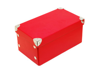 red cardboard box