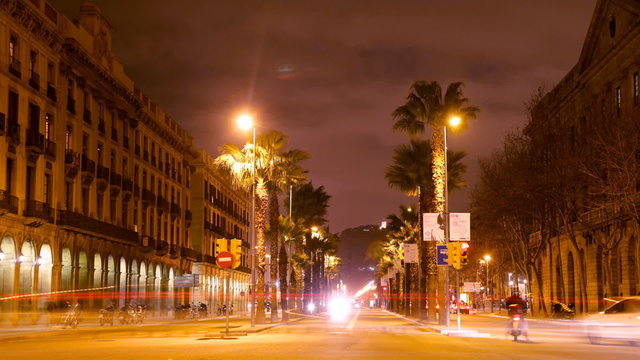 barcelona street scene