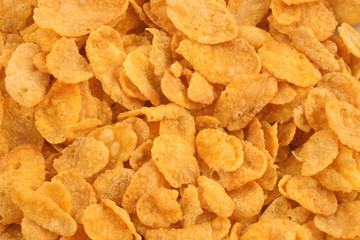 cornflakes close up in studio