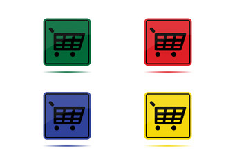 Shopping Cart Icon (4 Color Variations)