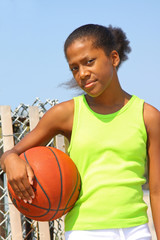 Girl basketball player