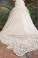 Fototapeta na wymiar część sukni ślubnej