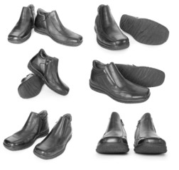 collection of black boots