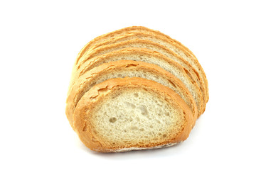 sliced bread close up in studio