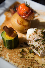 Dos de Cabillaud meunière et ses légumes