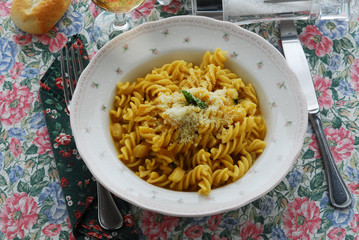 Fusilli alla zucca e pancetta - Primi piatti