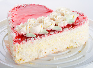 heart-shaped cake