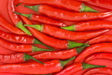 Red hot chili pepper background