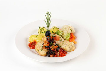 Steinbeisserfilet gegrillt mit Kartoffeln