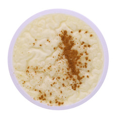 Greek traditional rice milk pudding