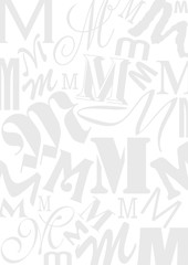 Background with letter M