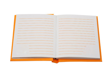 Orange Notebook with empty pages