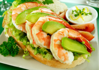 Shrimp And Avocado Sandwich