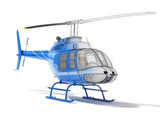 Structure of the helicopter, front view