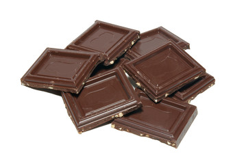 Chocolate isolated on white.