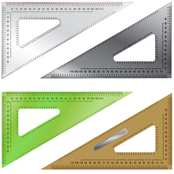 Vector set of drafting triangles