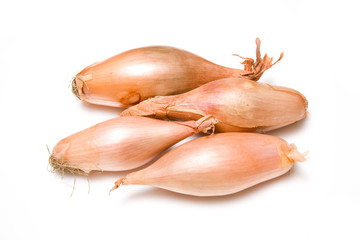 Onions isolated on a white studio background