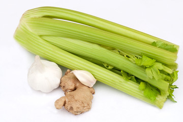 Bunch of Celery with garlic & ginger
