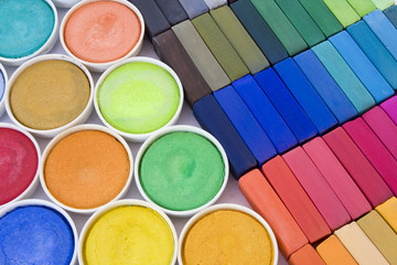 Acuarelas y carboncillos