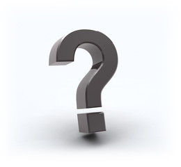 Fragezeichen question mark 3d sign