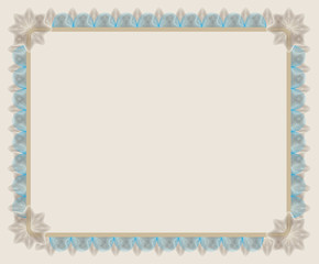 vector secure blank guilloche certificate fully customized