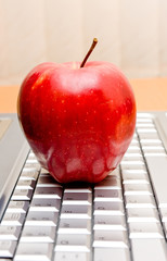 apple on keyboard