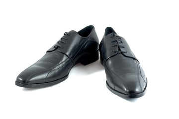 Black shoes isolated on the white background