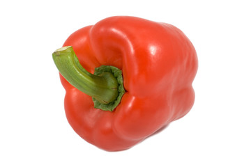 Red pepper isolated on white background.