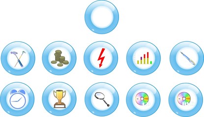 3d color det of icons