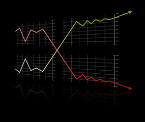 Naklejka premium Success and crisis