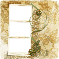 Grunge victorian background with stamp-frame