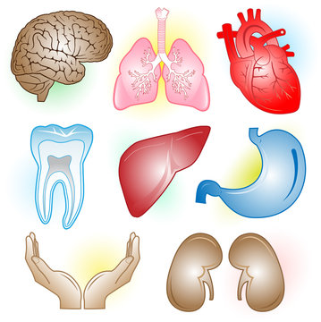 Vector medical icons. Color set. Simply change.