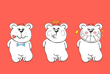 Three funny bears