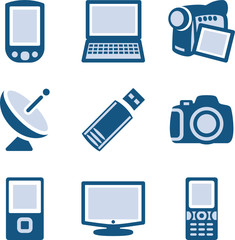 Blue icon set 16