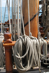 Obraz premium ropes at sea