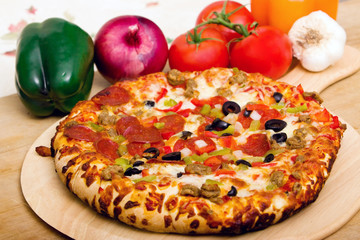 Delicious supreme pizza
