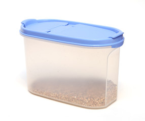 Plastic food container isolated