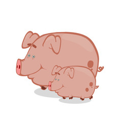 Mother-pig and her child