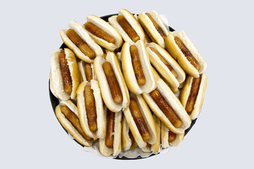 Plate Full of Hot Dogs