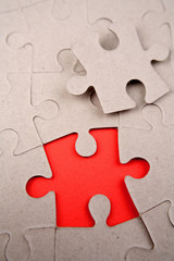 Fototapeta premium Missing piece of jigsaw puzzle
