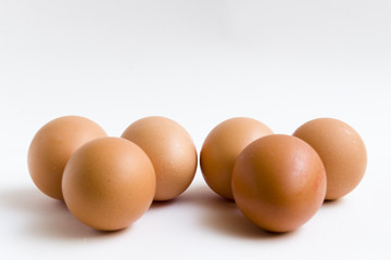 huevos en grupos de tres