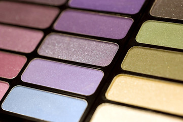 Macro colorful eye shadow