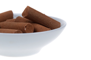 Cinnamon candy sticks  in a bowl