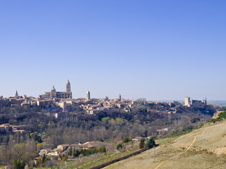 Fototapeta premium Panoramic view of Segovia, Spain